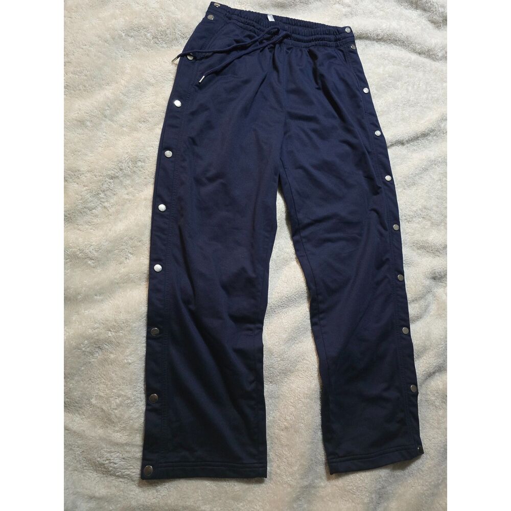 Fabletics Molly Break Away Track Pants Navy Blue Snap Off Tearaway Womens L